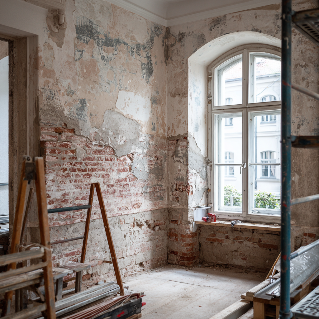 Handwerker bei der Renovierung